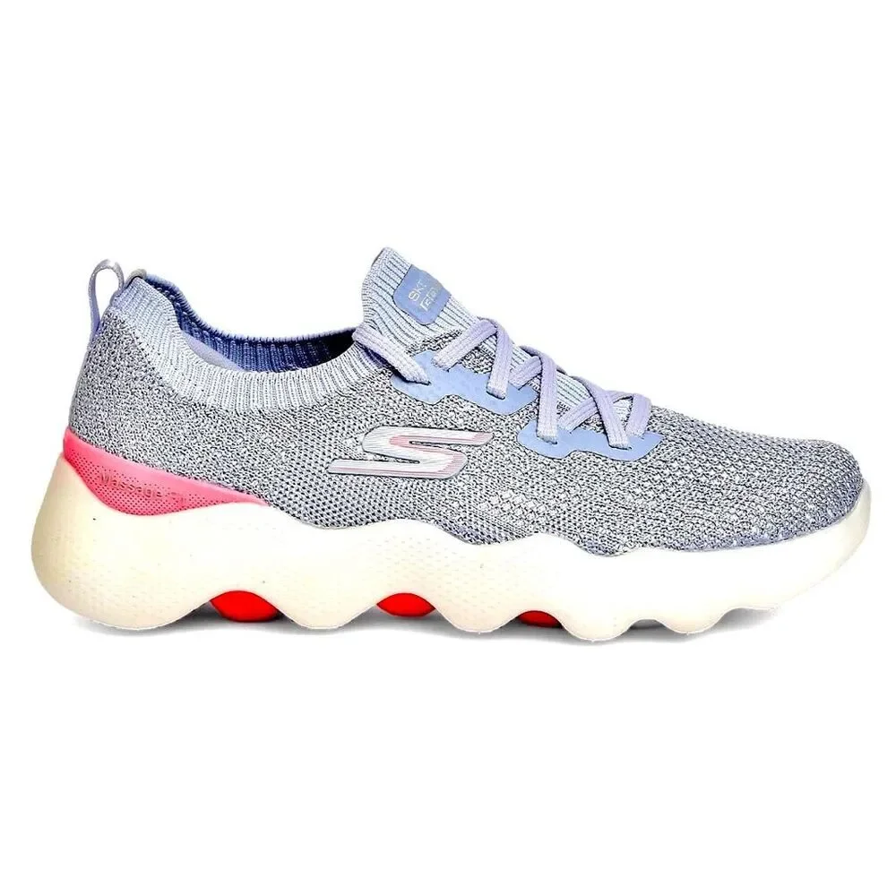 NWT in Box Gorgeous Skechers Sz 8.5 Go Walk Massage Fit Purple Lilac Pink Memory